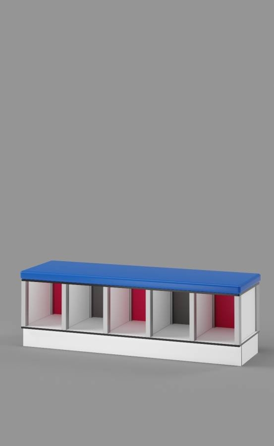 Floor Cubbies with a Seat Pad