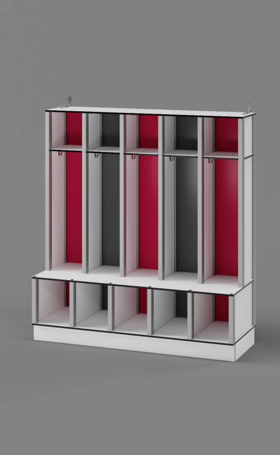 Kids Open Locker with Bench
