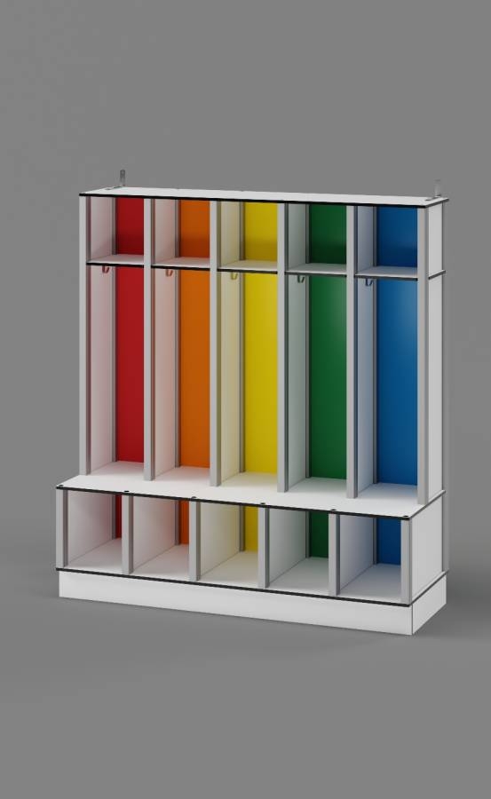 Kids Open Locker with Bench