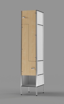 Phenolic Z-tier EU-style Locker with Cubby