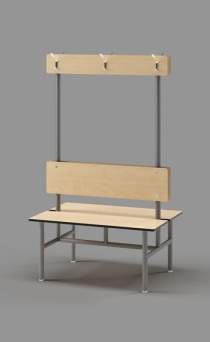 Double Bench with Clothes Hooks