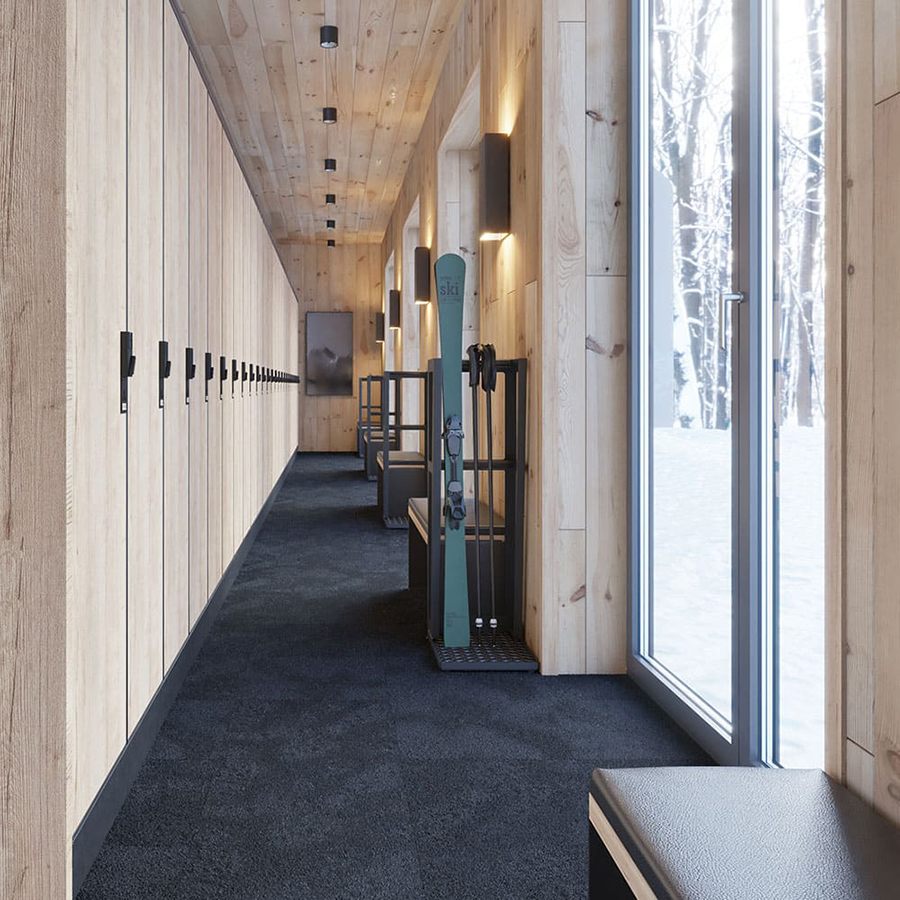 resort ski locker room locker and ski storage racks