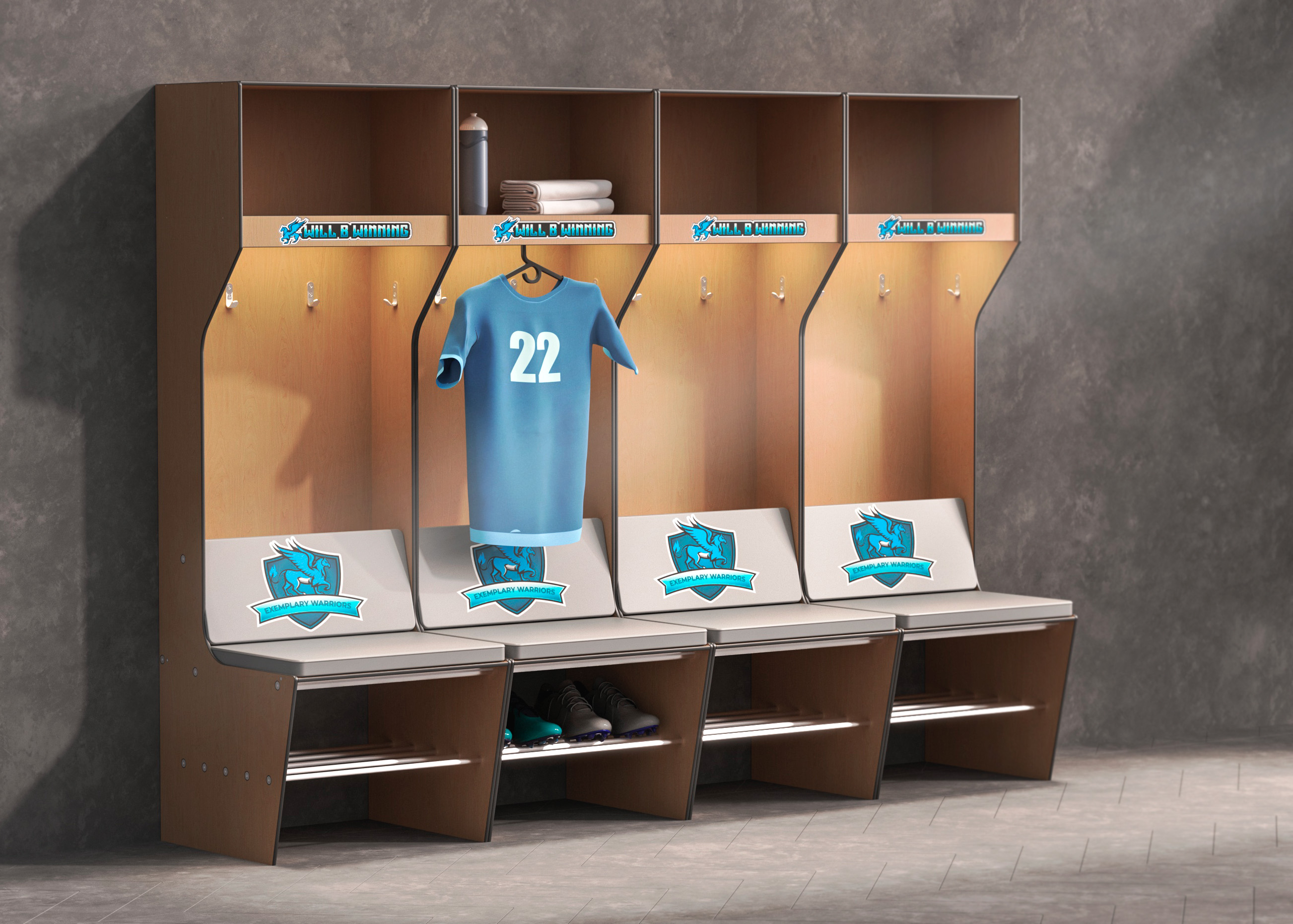 Soccer Locker Row Render 2