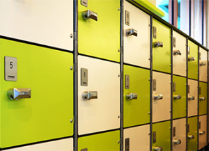 3 unit locker console