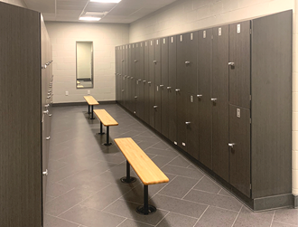 Locker installation in a YMCA location
