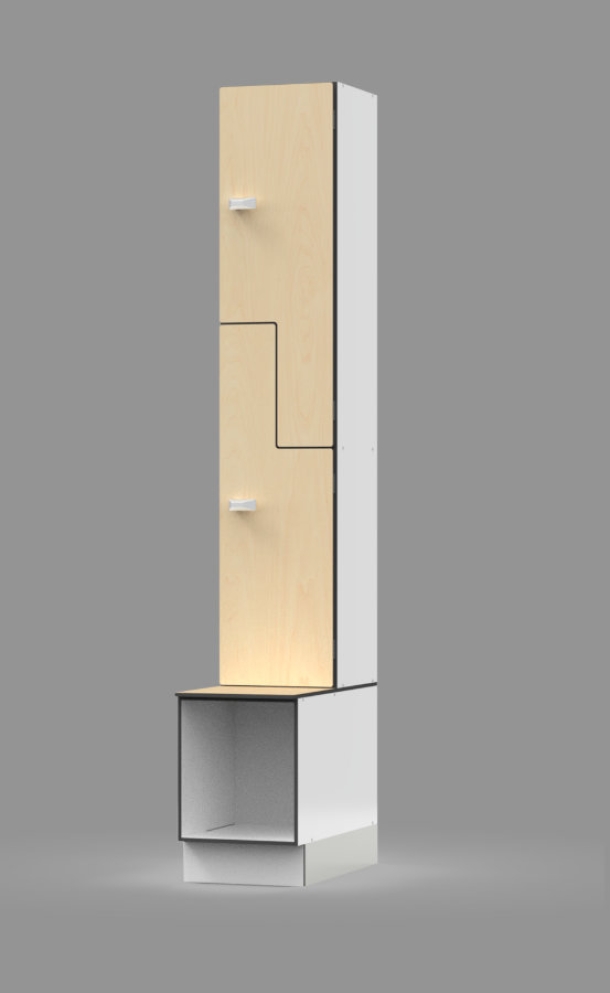 Z-tier US-style Locker with Open Cubby Bench