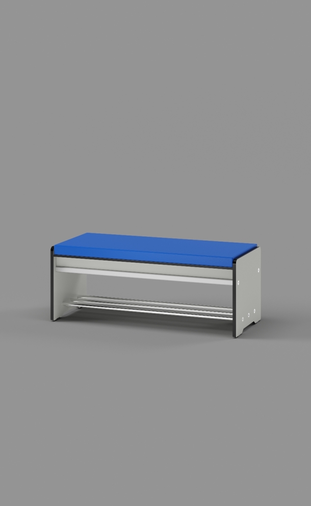 Free Standing Bench with a Seat Pad