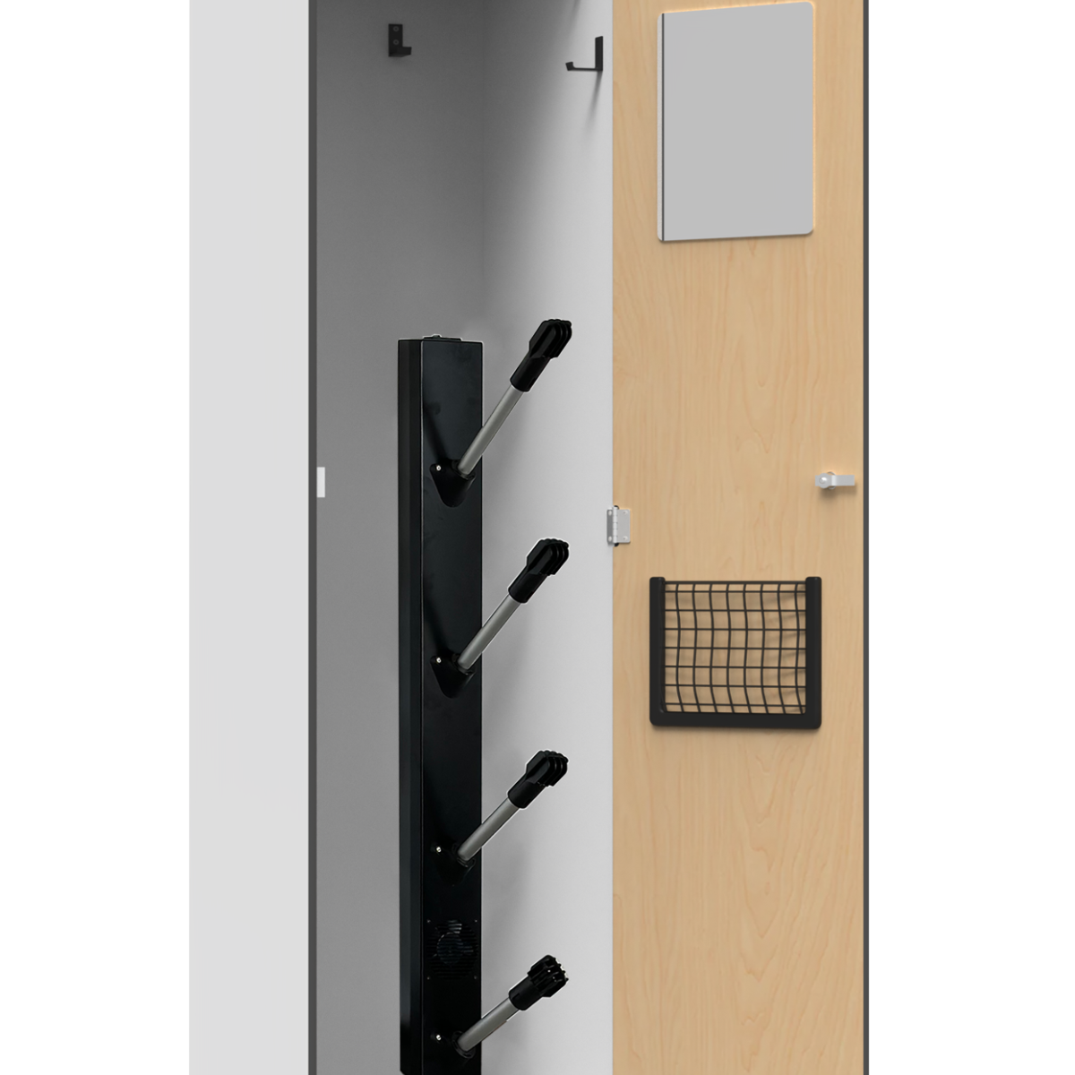 2b boot dryer slim installed in Tahoe Series Ski Locker