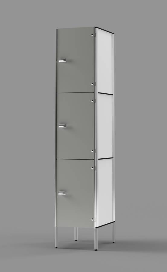 North Sea Grey 3-Tier Locker