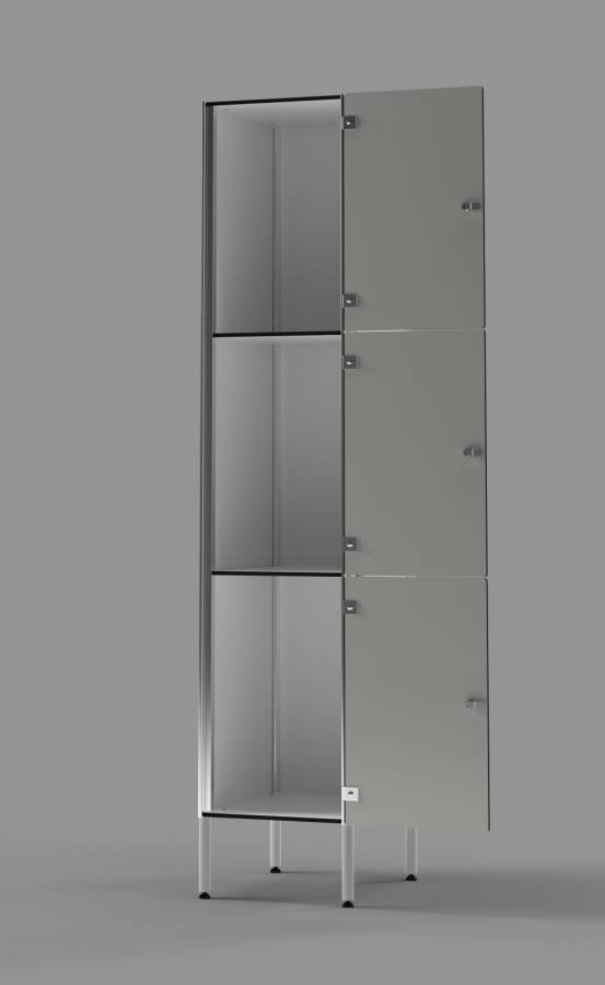 North Sea Grey 3-Tier Locker