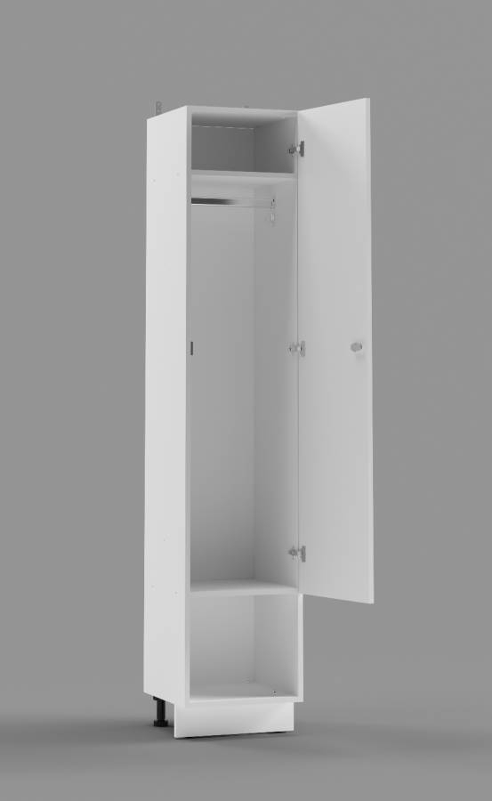 White 1-Tier Locker with cubby