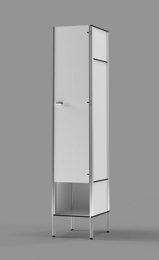 White 1-Tier Locker With Cubby