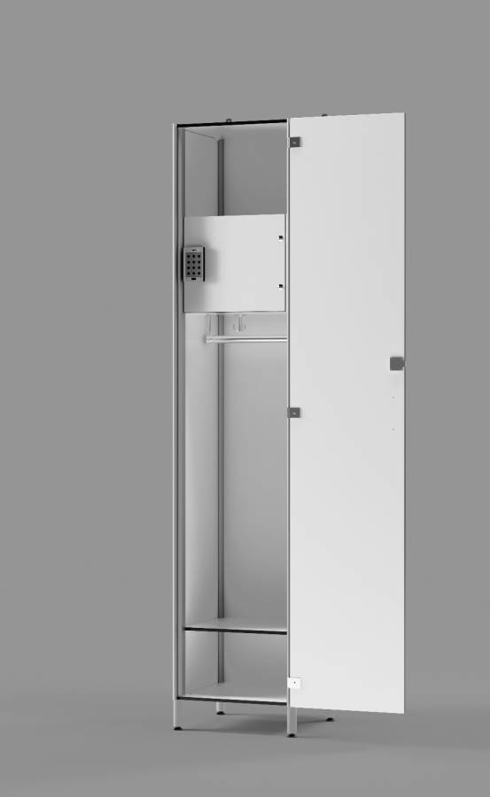 White Executive Employee Locker with Lockable Inner Compartment