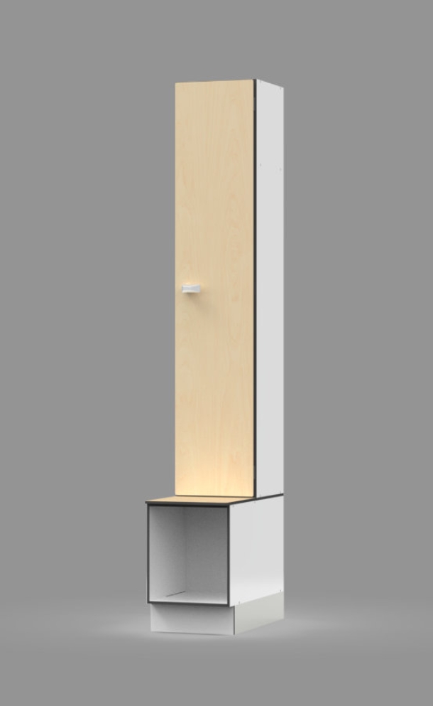 1 Tier with Open Cubby Bench | Phenolic