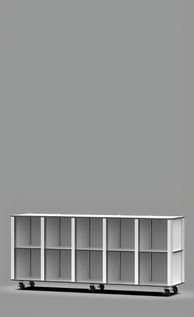 2-Tier Low Profile Cubby on Casters