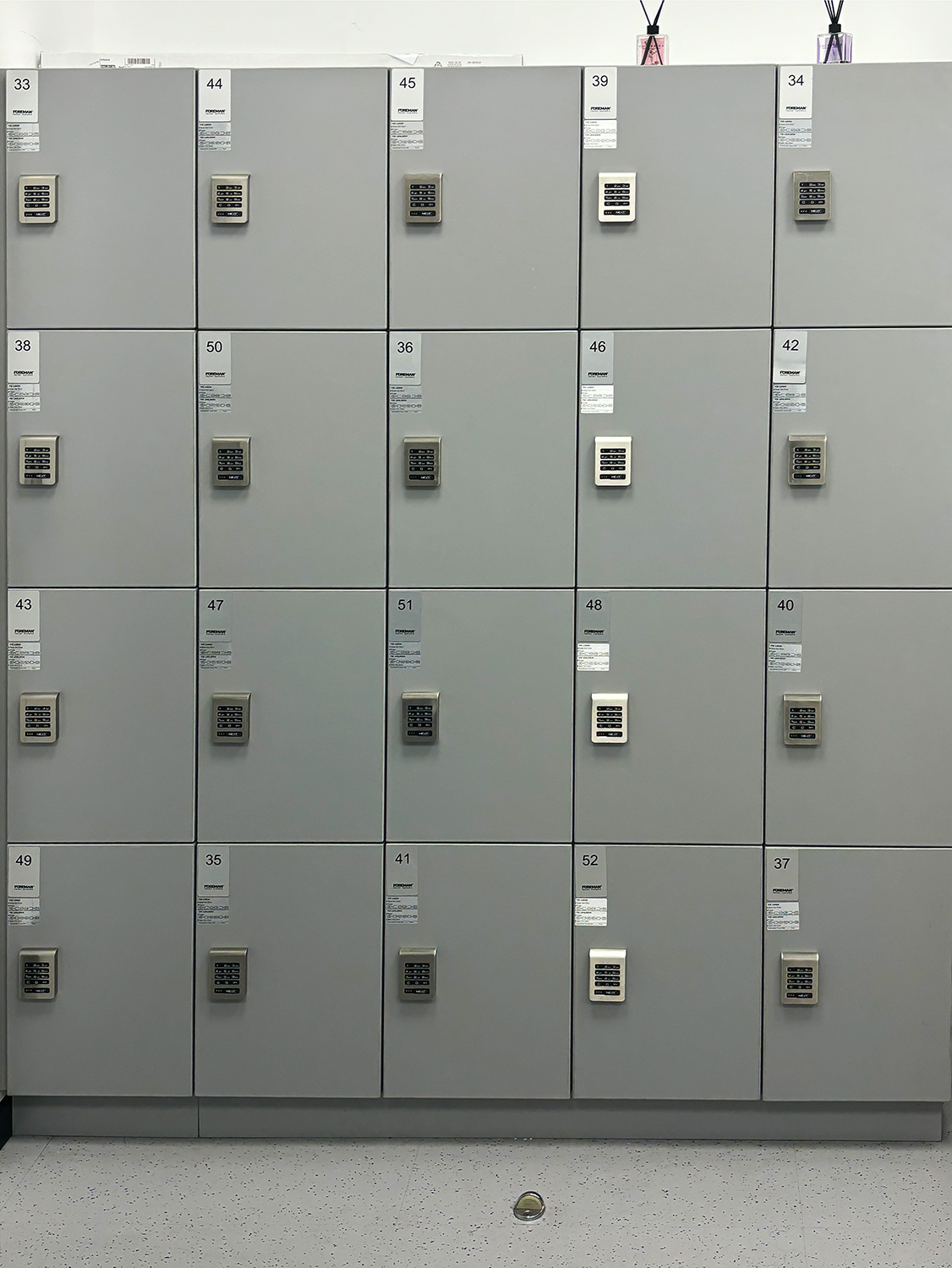 Museum of Illusions Employee Lockers with digital lock access 